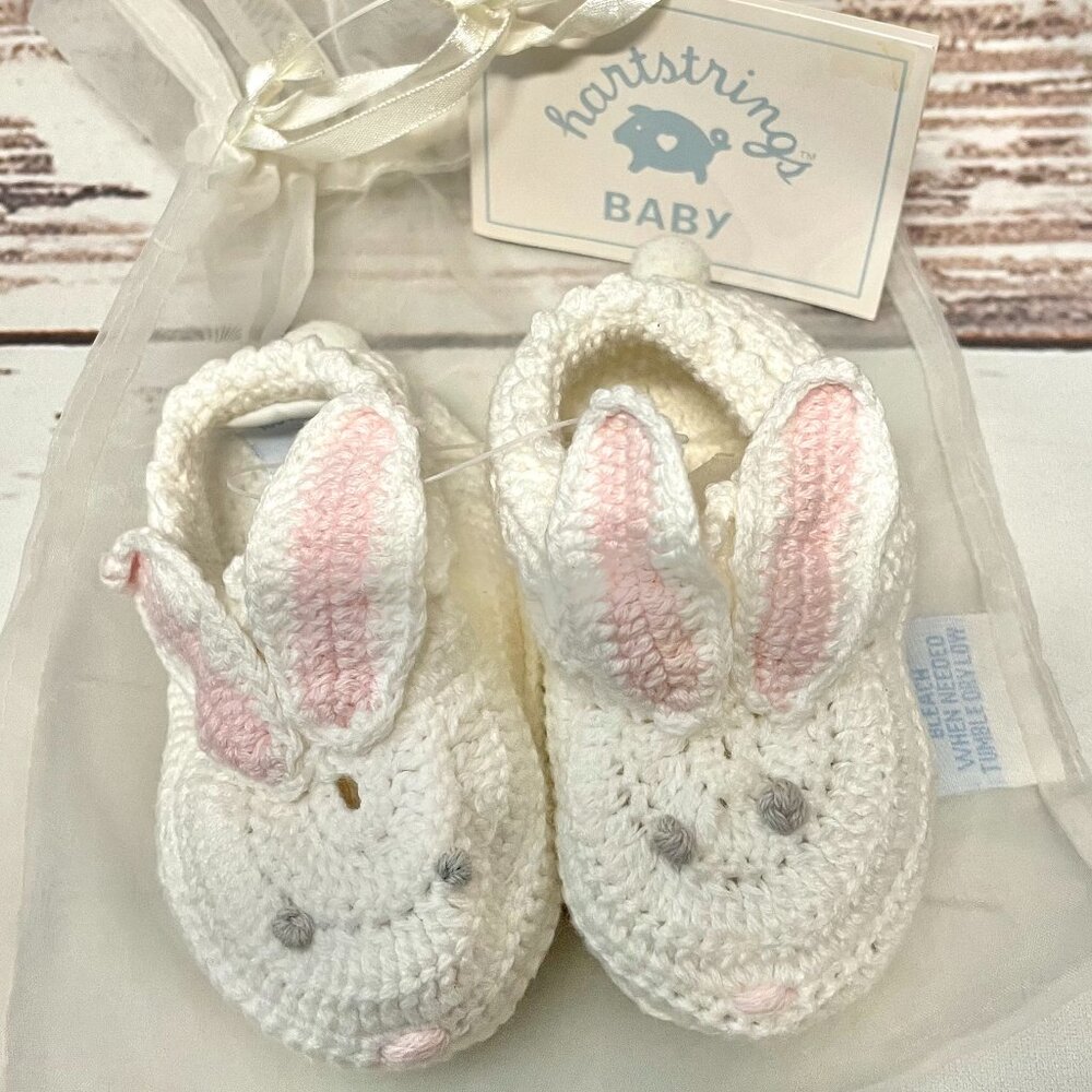 Hartstrings Baby Bunny Cotton Crochet Booties
